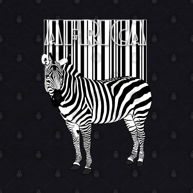 Zebra Barcode T-shirt by Just Kidding by Nadine May